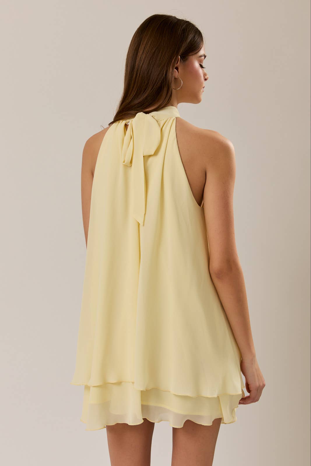 Butter Yellow Ruffle Dress